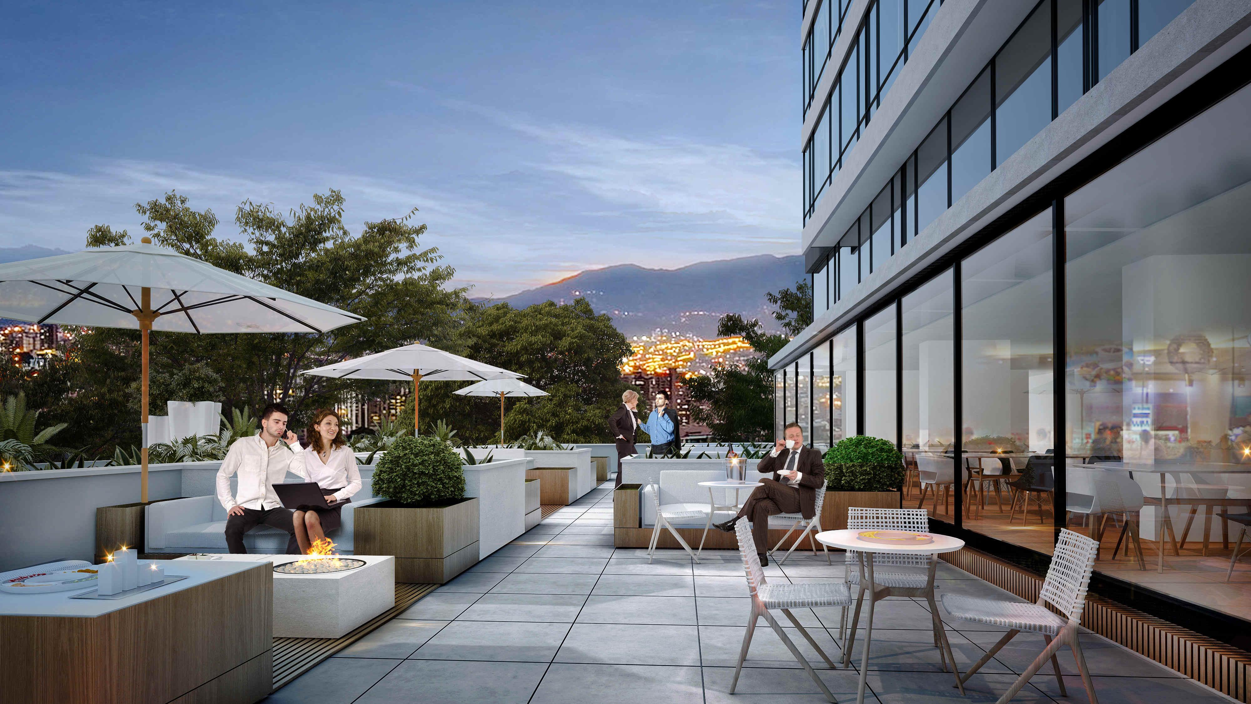 Hotel York Luxury Suites Medellin By Preferred Luaran gambar The rooftop terrace